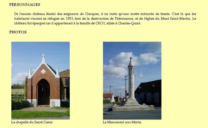 A noter que la commune de Clarques a fusionné avec celle de Rebecques. De ce regroupement est née une nouvelle commune, Saint-Augustin, le 1er janvier 2016.